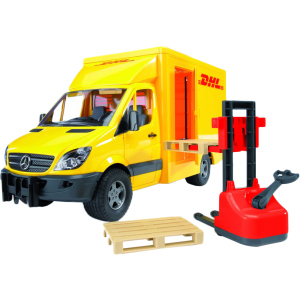 Іграшка Bruder МВ Sprinter кур'єрська доставка вантажів з навантажувачем М1:16 (02534) надійний