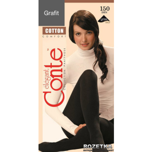 Колготки Conte из хлопка Cotton 150 Den 3 р Grafit -4811473088855