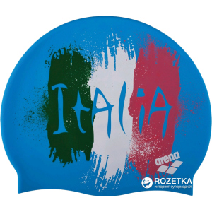 Шапочка для плавання Arena Print 21E368-32 Flag Italy Blue (3468335510323) краща модель в Дніпрі