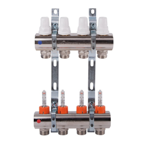 Коллектор Icma 1" 4 выхода, с расходомером №K013 надежный