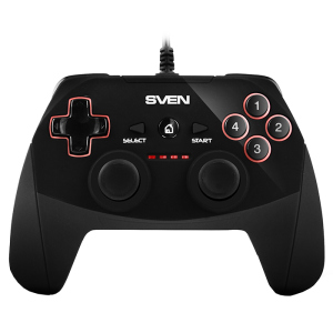 Дротовий геймпад Sven GC-250 PC/PS3/Android Black (00700044) краща модель в Дніпрі