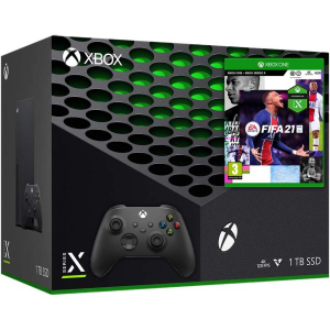 Microsoft Xbox Series X 1Tb + FIFA 21 (російська версія) + дод. Wireless Controller with Bluetooth (Carbon Black) ТОП в Дніпрі