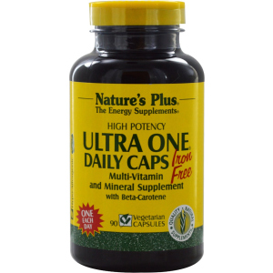 Мультивітаміни Natures Plus Ultra One без заліза 90 гелевих капсул (97467300910) в Дніпрі