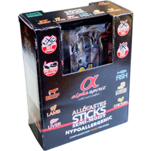 Полувлажные лакомства для собак Alpha Spirit sticks all 6 tastes in one 24 шт 240 г (as53024) (8437013576949) лучшая модель в Днепре