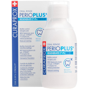Ополаскиватель для полости рта Curaprox PerioPlus+ Regenerate содержит Citrox геалуроновую кислоту и 009% хлоргексидина 200 мл (7612412426663) в Днепре