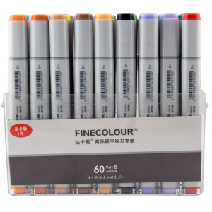 Набір маркерів Finecolour Sketchmarker 60 кольорів (EF100-TB60) надійний