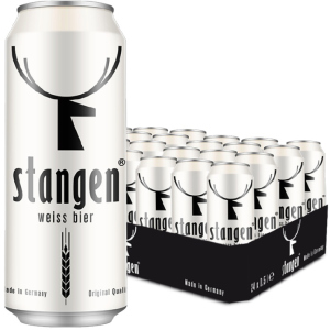 Упаковка пива Stangen Weiss Bier світле нефільтроване 4.9% 0.5 х 24 шт (4260556080093) краща модель в Дніпрі