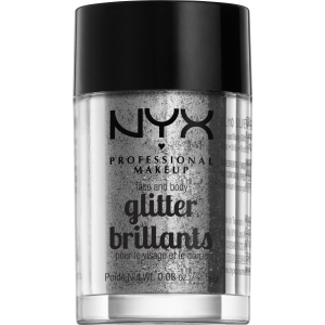 Гліттер NYX Professional Makeup Face &amp; Body Glitter 10 Silver 2.5 г (800897846824) краща модель в Дніпрі