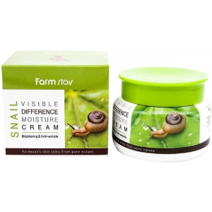 Зволожуючий крем для обличчя Farmstay Visible Difference Moisture Cream Snail з равликовим слизом 100 г (8809636281065) рейтинг