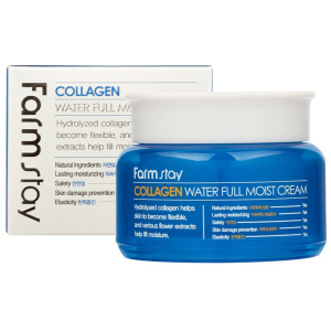 Крем для обличчя FarmStay Collagen Water Full Moist Cream Зволожуючий з колагеном 100 г (8802221001338) надійний