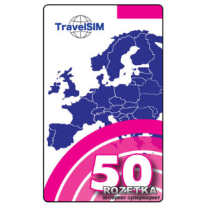 Карточка пополнения счета TravelSim 50 у.е. ТОП в Днепре