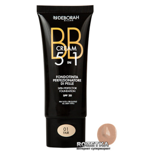 Тональный крем Deborah BB Cream SPF20 увлажняющий 01 Fair (8009518135688) ТОП в Днепре