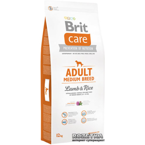 хороша модель Сухий корм для дорослих собак середніх порід Brit Care Adult Medium Breed Lamb & Rice 12 кг (8595602509928)