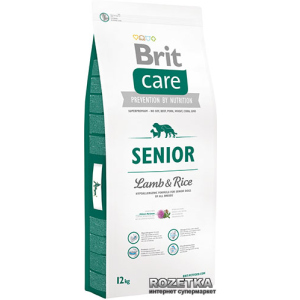 Сухой корм для пожилых собак всех пород Brit Care Senior All Breed Lamb & Rice 12 кг (8595602510009)