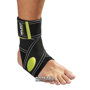 Бандаж на голеностоп Select Elastic Ankle Support 564-610 Черно-зеленый XS (5703543080519) в Днепре