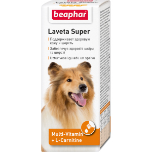 Жидкие витамины Beaphar Laveta Super for dogs для шерсти собак 50 мл (12554) (8711231125548) в Днепре