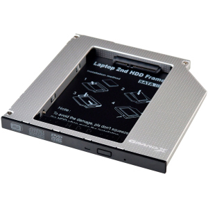 Адаптер подключения Grand-X HDD 2.5'' в отсек привода ноутбука SATA/mSATA (HDC-25) в Днепре