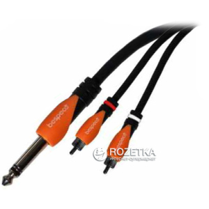 Инсертный кабель Bespeco SLYSRM180 1.8 м Black/Orange (23-14-4-19) ТОП в Днепре