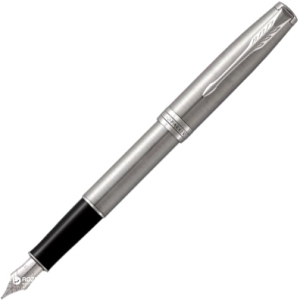 Ручка перьевая Parker Sonnet 17 Stainless Steel CT FP F Синяя Серый корпус (84 211) лучшая модель в Днепре