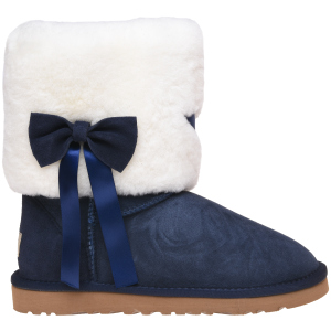 Угги UGG Classic Short Fur Bow 117014 39 Navy надежный