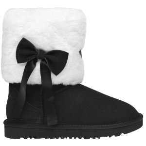 Угги UGG Classic Short Fur Bow 117012 38 Black ТОП в Днепре