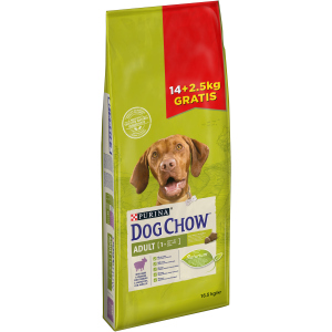 Сухой корм для взрослых собак Purina Dog Chow Adult со вкусом ягненка 14+2.5 кг (7613034987167) ТОП в Днепре