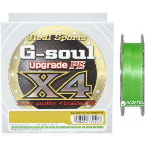 Шнур YGK G-Soul X4 Upgrade 100 м 0.074 мм 0.2 кг/4 lb Салатовый (55450131) надежный