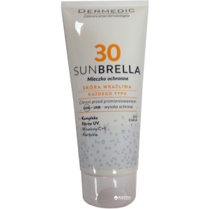 Сонцезахисне молочко Dermedic Sunbrella Для безпечної засмаги SPF 30 200 мл (5906739782857) краща модель в Дніпрі