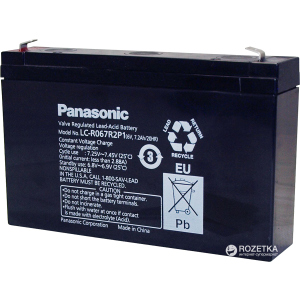 Акумуляторна батарея Panasonic 6V 7.2Ah (LC-R067R2P1) ТОП в Дніпрі