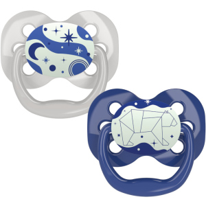 Пустышка Dr. Brown's Advantage ночная с подсветкой 0-6 месяцев Голубая 2 шт (PA12004-INTL) ТОП в Днепре