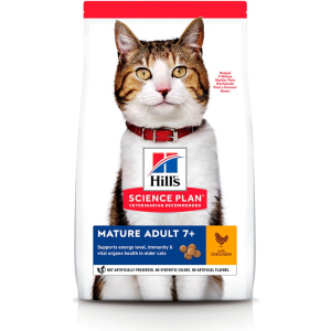 Сухий корм для літніх кішок старше 7 років Hill's Science Plan Feline Mature Adult 7+ з куркою - 3 кг в Дніпрі