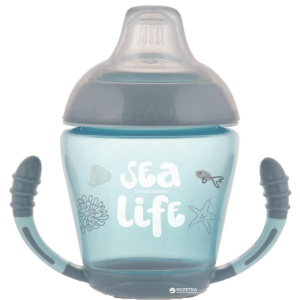 Кухоль Canpol babies непроливайка з м'яким силіконовим носиком Sea Life сіра 230 мл (56/501_grey) в Дніпрі