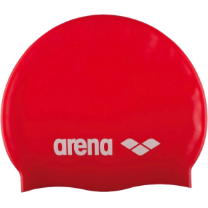 Шапочка для плавання Arena Classic Silicone 91662-044 Red-white (3468335686042) краща модель в Дніпрі