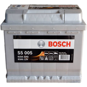 Автомобільний акумулятор Bosch 63Аh Єв (-/+) S5005 (610EN) (0 092 S50 050) в Дніпрі