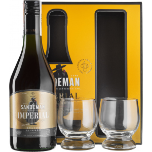 Бренді Sandeman Imperial 0.7 л 40% + 2 склянки (2131109311099) ТОП в Дніпрі