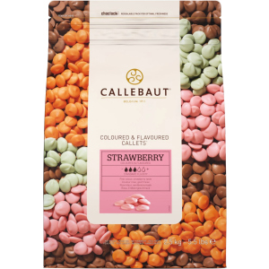Бельгийский шоколад Callebaut Strawberry Callets в виде каллет со вкусом клубники 2.5 кг (5410522516531) в Днепре