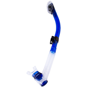 Трубка с прямой гофрой Marlin Dry Lux Синяя (014040) лучшая модель в Днепре