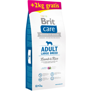 Сухой корм для взрослых собак крупных пород Brit Care Adult Large Breed Lamb & Rice 14 кг (8595602533596)