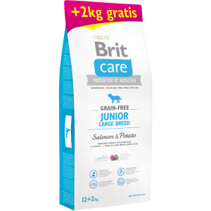 хороша модель Сухий корм для щенят гігантських порід Brit Care GF Junior Large Breed Salmon & Potato 14 кг (8595602522200)