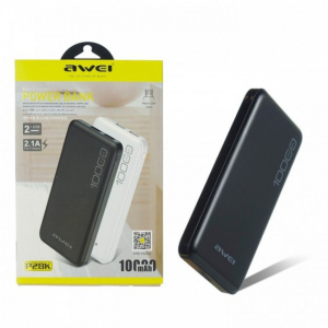 Портативний зарядний пристрій 10000 mAh Power Bank Awei (P28K) чорний ТОП в Дніпрі