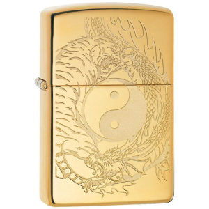 Зажигалка Zippo 254B Tiger and Dragon Design Золотистая (Zippo 49024)