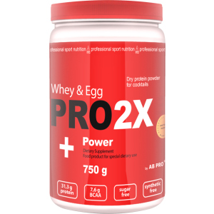 Протеин AB PRO PRO 2X Whey&amp;Egg Power 750 г Strawberry (2X750AB00ST23) краща модель в Дніпрі