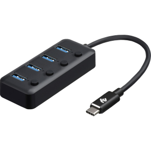 USB-хаб 2E Type-C на 4-USB3.0 25 см (2E-W1406) краща модель в Дніпрі