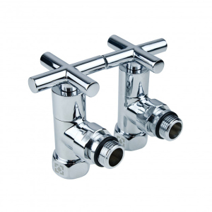 Комплект кутових радіаторних кранів Raftec Chrome RV-3034 1/2"x3/4" в Дніпрі