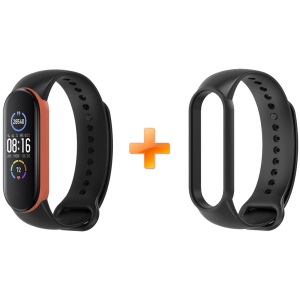 Xiaomi Mi Band 5 MiJobs двоколірний чорний/помаранчевий (MJ5-DSS005BO) краща модель в Дніпрі