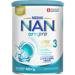 Сухая молочная смесь Nestle NAN 3 Optipro с олигосахаридом 2'FL для детей от 12 месяцев 400 г (7613032476175) в Днепре