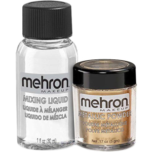 Металлическая пудра-порошок Mehron Metallic Powder + жидкость для смешивания Gold (129C-ML-GD) (764294529110) в Днепре