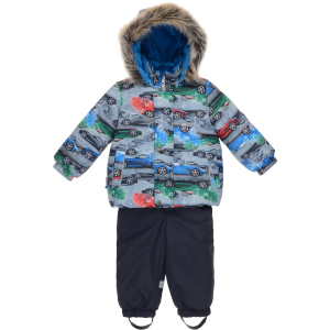 Зимовий комплект (куртка + напівкомбінезон) Lenne Roby 19314/6000 80 см Сірий з блакитним (4741578383046) краща модель в Дніпрі