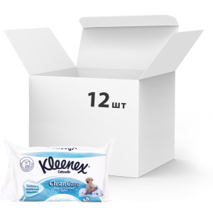 Упаковка вологого туалетного паперу Kleenex CleanCare листовий (змінний блок) 12 пачок по 42 шт (5029053019086) (5029054035351) в Дніпрі