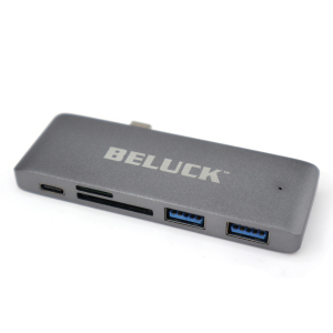 USB hub картридер 5 в 1 Beluck Type-C / USB 3.0 / SD / MicroSD BeluckHub краща модель в Дніпрі